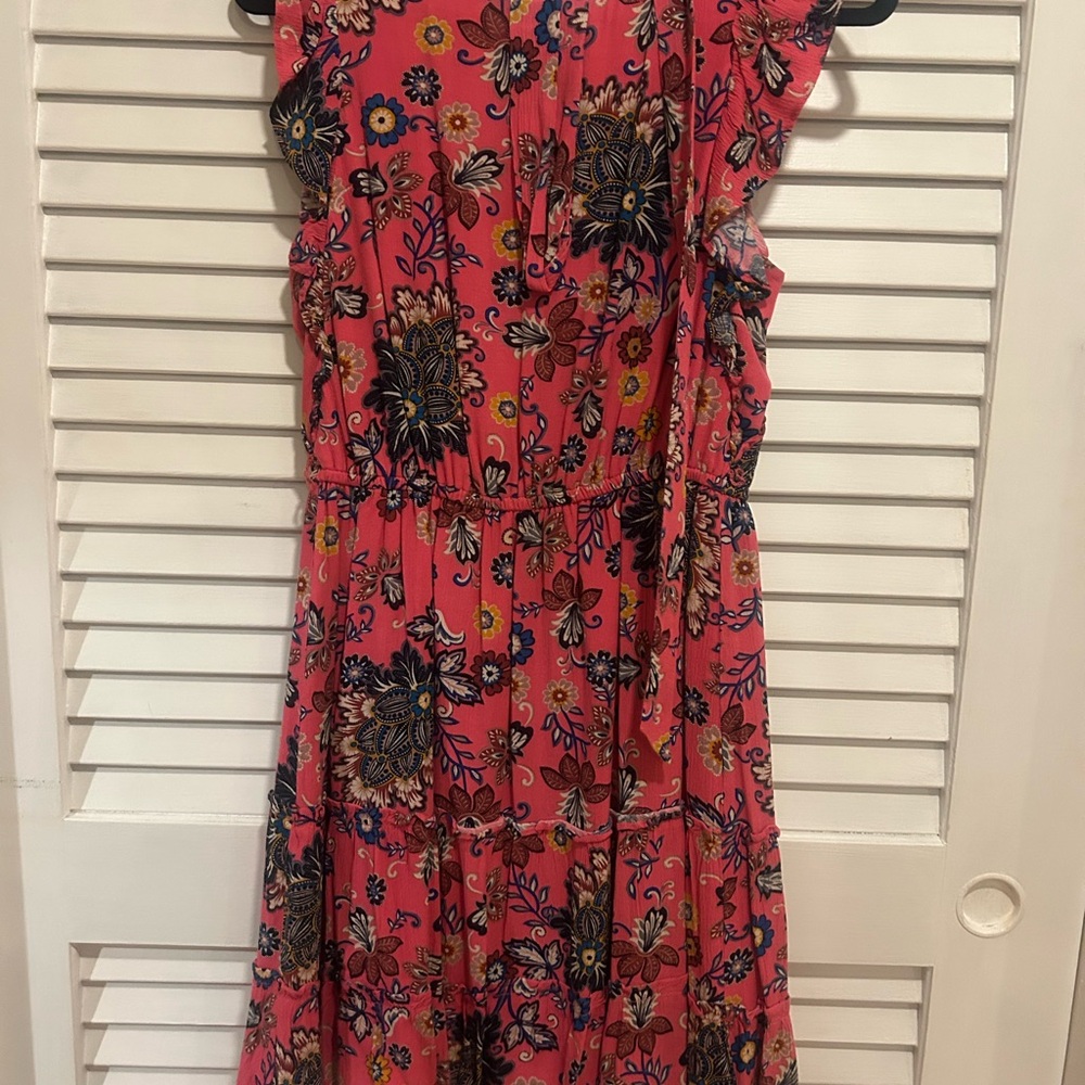 Floral Pink Sleeveless Dress